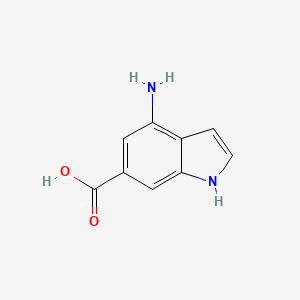 Chemical structure of 4-Amino-1H-indole-6-carboxylic acid