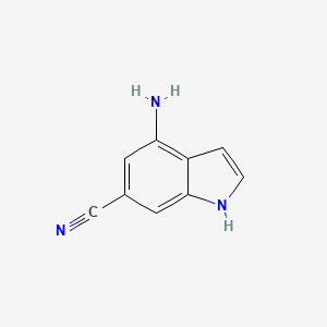 Chemical structure of 4-Amino-1H-indole-6-carbonitrile
