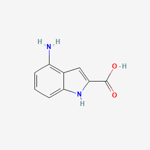 Chemical structure of 4-Amino-1H-indole-2-carboxylic acid