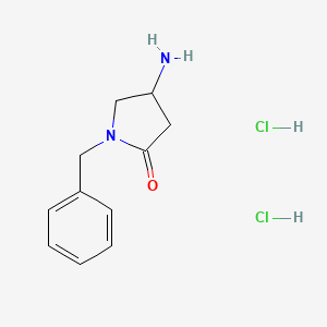 Chemical structure of 4-Amino-1-benzylpyrrolidin-2-one dihydrochloride