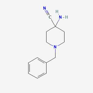Chemical structure of 4-Amino-1-benzylpiperidine-4-carbonitrile