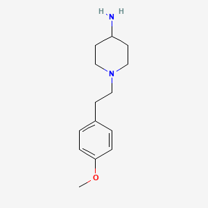 Chemical structure of 1-[2-(4-Methoxyphenyl)ethyl]piperidin-4-amine