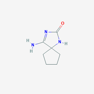 Chemical structure of 4-amino-1,3-diazaspiro[4.4]non-3-en-2-one