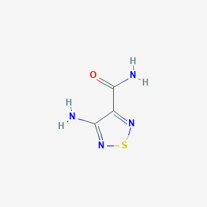 Chemical structure of 4-Amino-1,2,5-thiadiazole-3-carboxamide