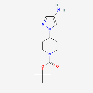 Chemical structure of 4-Amino-1-(1-Boc-4-piperidyl)pyrazole