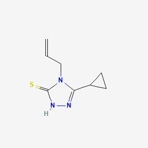 Chemical structure of 4-Allyl-5-cyclopropyl-4H-1,2,4-triazole-3-thiol