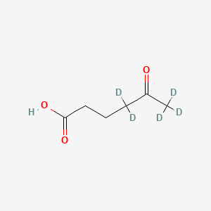 Chemical structure of 4-Acetylbutyric Acid-d5