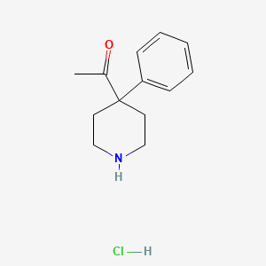 Chemical structure of 4-Acetyl-4-phenylpiperidine Hydrochloride