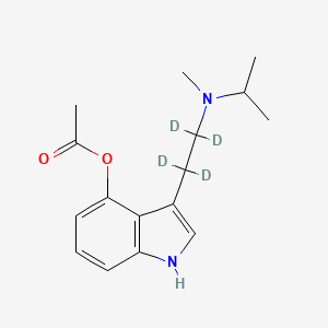 Chemical structure of 4-Acetoxy-N-isopropyl-N-methyltryptamine-d4