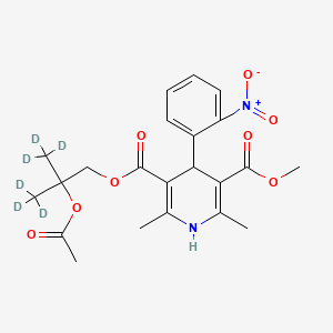 Chemical structure of 4-Acetoxynisoldipine-d6