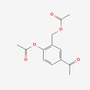 Chemical structure of 4-Acetoxy-3-acetoxymethylacetophenone