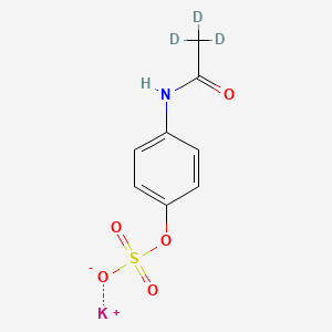Chemical structure of 4-Acetaminophen-d3 Sulfate Potassium Salt