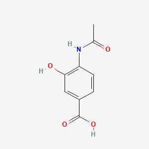 Chemical structure of 4-Acetamido-3-hydroxybenzoic acid