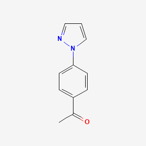 Chemical structure of 4’-(1-Pyrazolyl)acetophenone