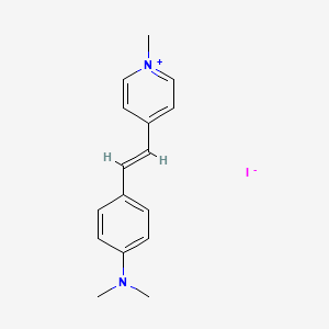 Chemical structure of 4-(4-(Dimethylamino)styryl)-1-methylpyridinium iodide