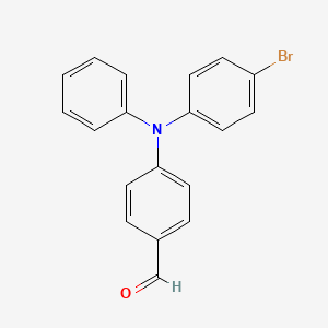 Chemical structure of 4-[(4-Bromophenyl)phenylamino]benzaldehyde