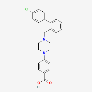 Chemical structure of 4-[4-(4'-Chlorobiphenyl-2-ylmethyl)piperazin-1-yl]benzoic Acid