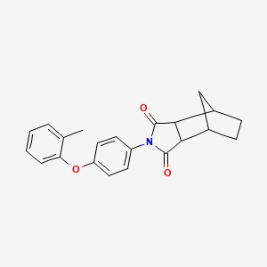 Chemical structure of 4-[4-(2-Methylphenoxy)phenyl]-4-azatricyclo[5.2.1.02,6]decane-3,5-dione