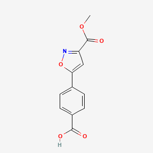 Chemical structure of 4-[3-(Methoxycarbonyl)-5-isoxazolyl]benzoic Acid