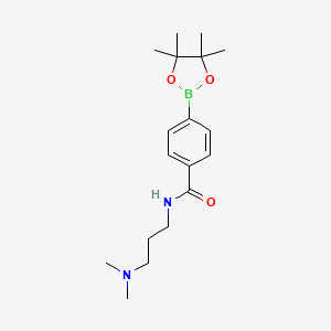 Chemical structure of 4-[[3-(Dimethylamino)propyl]carbamoyl]phenylboronic Acid Pinacol Ester