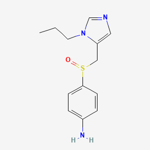 Chemical structure of 4-[[(1-Propyl-1H-imidazol-5-yl)methyl]sulfinyl]benzenamine
