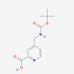 Chemical structure of 4-(((Tert-butoxycarbonyl)amino)methyl)picolinic acid