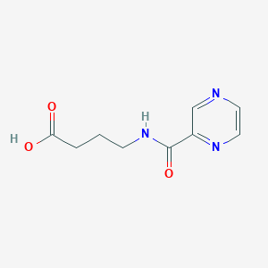 Chemical structure of 4-[(PYrazin-2-ylcarbonyl)amino]butanoic acid