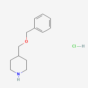 Chemical structure of 4-[(Benzyloxy)methyl]piperidine hydrochloride