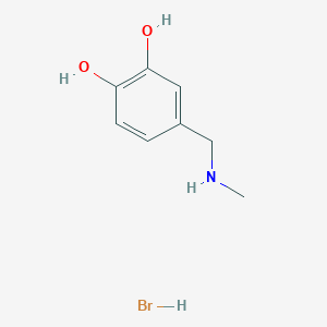Chemical structure of 4-[(Methylamino)methyl]pyrocatechol Hydrobromide