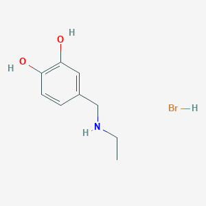 Chemical structure of 4-[(Ethylamino)methyl]pyrocatechol Hydrobromide