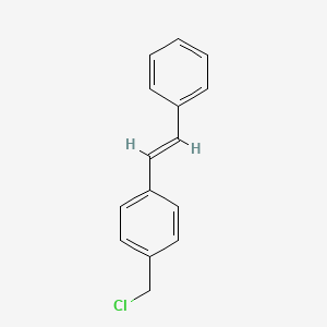 Chemical structure of 4-[(E)-Phenylethenyl)]benzyl chloride