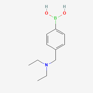 Chemical structure of 4-[(Diethylamino)methyl]phenylboronic Acid