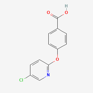 Chemical structure of 4-[(5-Chloropyridin-2-yl)oxy]benzoic acid