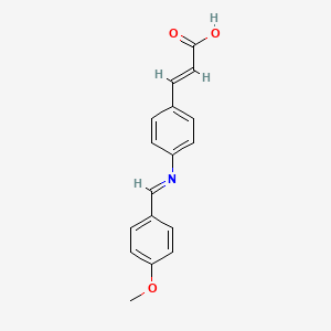 Chemical structure of 4-(Anisylideneamino)-cinnamic acid