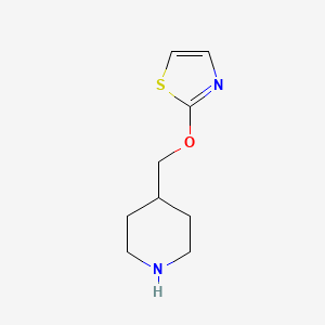 Chemical structure of 4-[(2-Thiazolyloxy)methyl]-Piperidine