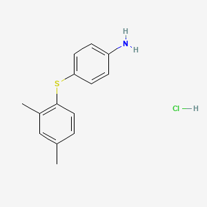 Chemical structure of 4-((2,4-Dimethylphenyl)thio)aniline Hydrochloride