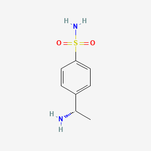 Chemical structure of 4-[(1S)-1-Aminoethyl]benzene-1-sulfonamide