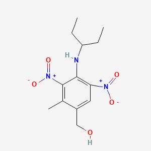 Chemical structure of 4-((1-Ethylpropyl)amino)-2-methyl-3,5-dinitrobenzyl alcohol