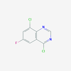 Chemical structure of 4,8-Dichloro-6-fluoroquinazoline