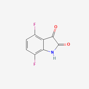 Chemical structure of 4,7-Difluoroisatin