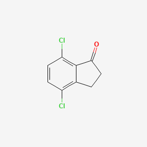 Chemical structure of 4,7-Dichloro-1-indanone