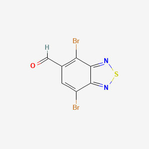 Chemical structure of 4,7-Dibromobenzo[c][1,2,5]thiadiazole-5-carbaldehyde