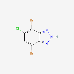 Chemical structure of 4,7-Dibromo-6-chloro-1H-benzo[d][1,2,3]triazole