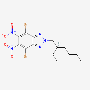 Chemical structure of 4,7-dibromo-2-(2-ethylhexyl)-5,6-dinitro-2H-benzo[d][1,2,3]triazole