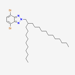 Chemical structure of 4,7-Dibromo-2-(2-decyltetradecyl)-2H-benzo[d][1,2,3]triazole