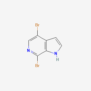 Chemical structure of 4,7-Dibromo-1H-pyrrolo[2,3-c]pyridine