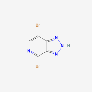 Chemical structure of 4,7-Dibromo-1h-[1,2,3]triazolo[4,5-c]pyridine