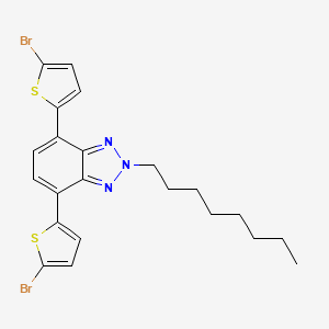 Chemical structure of 4,7-Bis(5-bromo-2-thienyl)-2-n-octyl-2H-benzotriazole