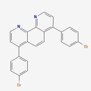 Chemical structure of 4,7-Bis(4-bromophenyl)-1,10-phenanthroline