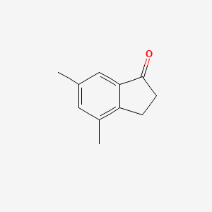 Chemical structure of 4,6-Dimethyl-2,3-dihydro-1H-inden-1-one